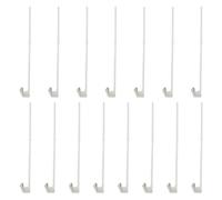 Yardwe Mât de Drapeau Fixation Solide pour Fenêtre de Voiture en Plastique Blanc, Angle Réglable Accessoire pour Véhicule, Pack de 15 Pièces pour Drapeaux