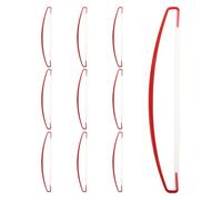 Yardwe Mât de Drapeau Manuel en Plastique Rouge 24 Cm, Lot de 10 Pièces, Bâtons Portatifs pour Rallye et Événements Sportifs en Plein Air, Accessoires Légers et Portables pour Fanions