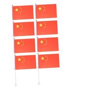 Yardwe Mâts de Drapeau à Ventouses pour Voiture 15 Pièces Décoration Auto Plastique Blanc, Kit Complet Fixation par Aspiration, Portable, sans Rayure Adapté Fenêtres et Carrosseries