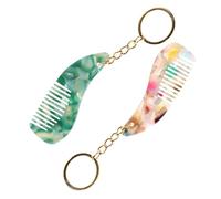 Yardwe Mini Peigne Porte-clés Petit Peigne Pour Sac à Main De Poche Portable Pour Coiffer Cheveux Et Barbe