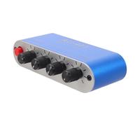 Yardwe Mini Stereo Sortie Mélangeur Audio Faible Bruit pour PC et Portable | Entrée 3,5mm Stéréo, Dispositif Compact de Distribution Musicale, Réglage Volume Simple, Bleu