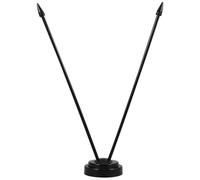 Yardwe Mini Support De Drapeau en Plastique Noir pour Bureau, Petit Mât De Drapeau Stable, Facile À Transporter Et À Ranger, pour Maison Et Salle De Conférence, 1 Pièce