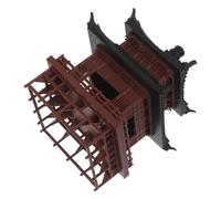 Yardwe Miniature Chinese House Figurine Ancient Architecture Model for Aquarium and Garden Bonsai Decoration Plastic Pavilion Ornament for Tabletop and Indoor Landscape