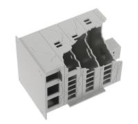 Yardwe Modèle de Bâtiment Endommagé Plastique 1: 144 | Texture Effondrée Réaliste, Style Ruines de Guerre, pour Trains N et Scènes Historiques