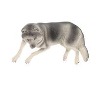 Yardwe Modèle Husky Petit Figurine Chiffre Animaux Réaliste Parure de Chien de Simulation Sculpture de Chien Figure de Chien modèle de Chiot modèle Animal de Simulation Plastique Gris