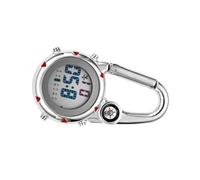 Yardwe Montre Quartz Multifonction Clip Mousqueton Rouge pour Randonnée Alpinisme avec Boussole et Alarme Accessoire Montre Étanche et Résistante Aux Chocs