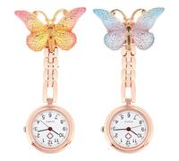 Yardwe Montres de Poche Infirmière Quartz 2 Pièces Coloris Variés Plastique Solide Surveillance Médicale Étudiants Examen