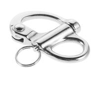 Yardwe Mousqueton à Ressort Marin Fixe en Acier Inoxydable 316 Résistant 69 Mm, Manille à Ressort Marine Autobloquante, Accessoire Quincaillerie Bateau pour Voilier Et Yacht Nautique