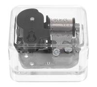 Yardwe Mouvement de Remplacement pour Boîte à Musique Carrée en Acrylique Transparent Mécanisme à Remontage Manuel pour DIY et Boîte en Verre