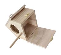 Yardwe Nichoir à Oiseaux en Bois Naturel pour Fenêtre Fond Stable, Nid pour Pinson Et Poules, Mangeoire Jardin Extérieur, Maison pour Petits Oiseaux Sauvages