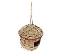 Yardwe nid d'oiseau en Paille Perruche jonc de mer Tissé Trousse Table à Oiseaux décoration de Jardin pour Oiseaux nichoir de Jardinage nichoir à Oiseaux Suspendu Pendentif nichoir Gazon
