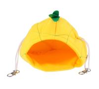 Yardwe Nid Protecteur Jaune Hamster Tissu Ananas pour Forme en Peluche Lit Chaud Facile à Nettoyer en Hiver Cage de Hamster Nain