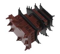 Yardwe Ornement de Pavillon Miniature en Plastique Marron pour Décoration de Jardin Zen, Modèle D'architecture Chinoise Traditionnelle, pour Projets de Micro-Paysage
