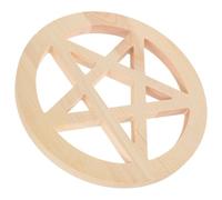 Yardwe Ornement Rituel Pentacle en Bois Khaki Pratique pour Décoration Intérieure et Rangement Quotidien, pour Cérémonie et Décoration de Chambre