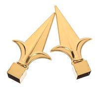 Yardwe Ornements pour Mâts de Drapeau Design Unique et Élégant Résistants à Flexion en Acier Inoxydable Doré Résistants à Flexion 2pcs, Résistants la Flexion, sans Outil pour Jardin et