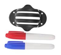 Yardwe Outil de Marquage de Balle Portable avec Pochoir et Stylos Aide Précise pour Lalignement et Lentraînement Au Putting et Compact pour Tournois et Pratique