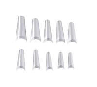 Yardwe Palette de Conseils Facile à Poser et Retirer 500 Pièces pour Ongles Blanc en Plastique Accessoires Manucure pour Nail Art et Peinture