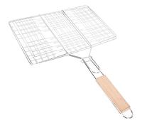 Yardwe Panier à Grillades en Fer Grand Format pour Barbecue Plein Air, Grille à Poisson en Métal Poignée Pratique, pour Poissons, Steaks Et Hamburgers - Accessoire Barbecue Camping Et Pique-niques