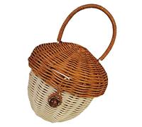 Yardwe Panier De Rangement Élégant En Rotin Avec Anse En Jonc De Mer Pour Les Paniers De Demoiselles Dhonneur Lors Dun Mariage