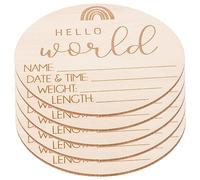 Yardwe Panneau D'annonce De Naissance En Bois Pour -né, Accessoire Photo Bébé, Lot De 5 Panneaux Taille Standard, Couleur Arc-en-ciel, Pour Chambre Et Hôpital, Décor Naissance Et Photographie Bébé