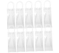 Yardwe Paquet à Bouteille de Vin Multifonction en Pvc Transparent, Réutilisable et Portable, Lot de 10 Pièces pour Présents et Emballages Élégants