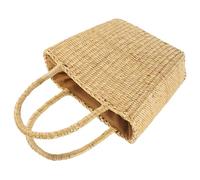 Yardwe Paquet à Main Tressé en Paille, Grand Panier à Anses pour Sorties | Finition Artisanale, Style Pastoral, Format Spacieux pour Rangement Quotidien, Prise en Main Facile