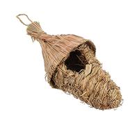 Yardwe Paradis des Oiseaux De Compagnie Nid Doiseau en Paille Tissé À La Main Nid Doiseau Décoratif pour Lextérieur pour Le Jardin Et La Maison