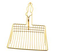 Yardwe Pelle à litière pour Chat Animal de Compagnie Sable de Chat ramasseur poêle grattoir pour Chat Cat Litter Scoop Accessoires Chat réutilisable Pelle à Caca pour Chat Métal Golden