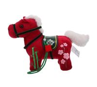 Yardwe Peluche Cheval Nouvel an Chinois Mascotte Chinois Peluche Douce Décoration Suspendue pour Sac et Voiture Symbole de et Courage