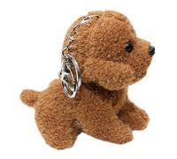Yardwe Pendentif Chien Porte-clés Chiens Peluche Farci Nom Petit Dessin Animé Animal De Compagnie Mignon Forme Adorable Porte Cle Clés De Trousseau De Chien Créatif Pickchain Chiots Brun