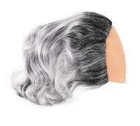 Yardwe Perruque Chauve Réaliste Grise pour Homme et Garçon Fille Bonnet Perruque Confortable et Humoristique Costume Vieil Homme pour Halloween et Spectacle
