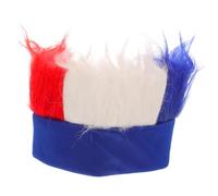 Yardwe Perruque Patriotique France Bleue Blanche Rouge Accessoires Matchs Football Événements