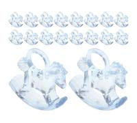Yardwe Pièces Cheval à Bascule Mini Figurines De Licorne Mini Biberons Thème Cowboy pour Shower Médecine Sucette Bébé Sucette Décor De Cheval Charme De Acrylique Sky-Blue