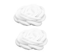 Yardwe Pince à Chaussures Fleur De Camélia Tissu Blanc 6 Cm Clips Décoratifs Légers Diy Cérémonie Et Fête