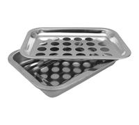 Yardwe Plateau de Communion Argenté en Acier Inoxydable, à 24 Trous | Bords Lisses et Sûrs, Support Rectangulaire, pour Coupes Liturgiques en Église, Cérémonies Religieuses