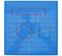 Yardwe Plateau de Puzzle Éducatif Double Face en Plastique Structure à Clous, Outil Pédagogique Polyvalent pour Élèves de Primaire en omicile