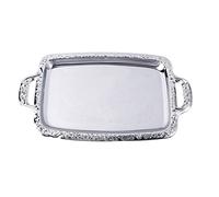 Yardwe Plateau De Service Vintage Métal Plateau Décoratif Pour Fruits Et Aliments Assiette De Rangement Style Européen