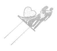 Yardwe Plug-in de décoration de gâteau de mariage décorations Oh faire la fête gâteau de mariage élégant Toppers à gâteau pour le mariage décor de mariage à gâteau Alliage de zinc