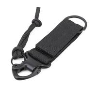 Yardwe Porte-clés d'escalade Noir Boucle Extérieure en Nylon | Camping et Randonnée, Fixation Facile, Boucle Solide, Crochet et Bande Auto-agrippante
