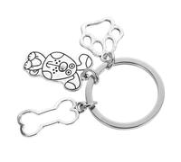 Yardwe Porte-clés en Alliage De Zinc Forme De Petite Griffe De Chien Résistant à l'usure Compact Léger Décoration Intérieure Présent pour Propriétaires De Chiens