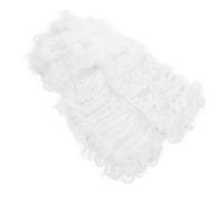 Yardwe Postiche de Juge Bou Blanche pour Hommes, Coiffure Costume Avocat Historique, Postiche de Cosplay pour Fête et Soirée, Accessoire Judiciaire Classique, Taille Unique