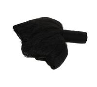 Yardwe Postiche Samouraï Cosplay Homme Postiche de Lutteur de Sumo Noire Fibres Synthétiques Confortables pour Soirées à Thème et Cosplay Taille Ajustable