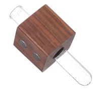 Yardwe Pot De Fleurs Magnétique en Tube à Essai en Bois Massif pour Réfrigérateur Et Bureau, Mini Vase Magnétique Noir 4x4x4 Cm, Jardinière Murale Design Aimant Puissant pour Décoration Intérieure