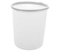 Yardwe Poubelle Simple Blanche en Plastique avec Anneau de Pression | Style Moderne, Design Détachable, Grand Volume, pour Bureau à Domicile et Chambre