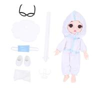 Yardwe Poupée Anti-épidémique pour Garçon Fille Adorable Infirmière Petite Poupée avec Vêtements De Protection Exquise