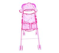 Yardwe Poussette pour Poupées avec Panier de Rôle pour Filles et Garçons Poussette Pliable Pratique pour Extérieur et Jeux Maison