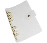Yardwe Protège-cahier Pvc Transparent Paillettes Dorées, Classeur Rechargeable Petit Format, Résistant la Déformation, pour Écriture Créative et Carnet de Voyage