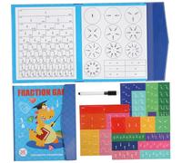 Yardwe Puzzle Magnétique de Fractions Éducatives pour Garçon Fille Outil Apprentissage Montessori Portable et Jeu Interactif de Mathématiques Aide à Enseignement Visuel des Fractions