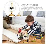 Yardwe Radiomètre Éducatif Borosilicaté Instrument de Physique avec Pales Rotatives à Solaire Décoration de Bureau Scientifique Cadeau Créatif Lumineux