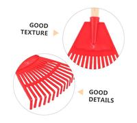 Yardwe Râteau de Jardin à Lames Plastique Détachable avec Manche Bois Râteau Éventail Large pour Garçon Fille Nettoyage Débris de Pelouse Outil Polyvalent pour Pelouses Massifs et Espaces